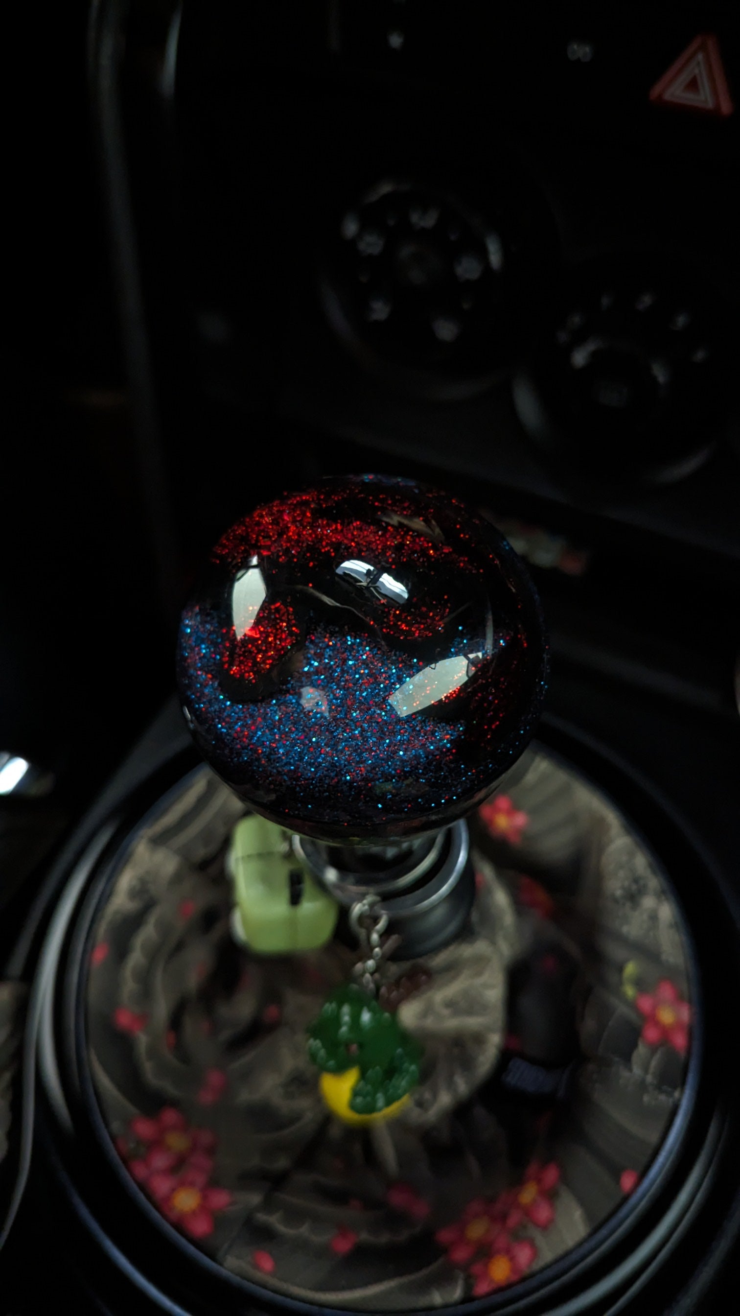 Black/Red Metallic Koi 2.5" Sphere