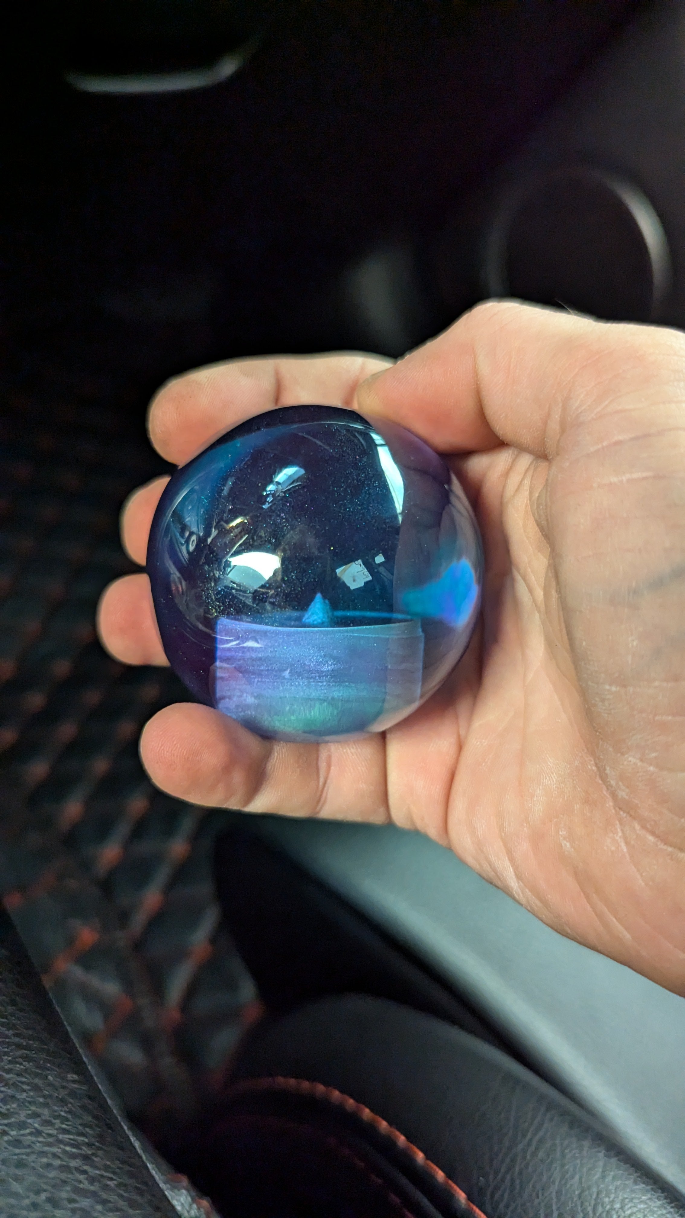 2.5" Transparent Moondust Sphere