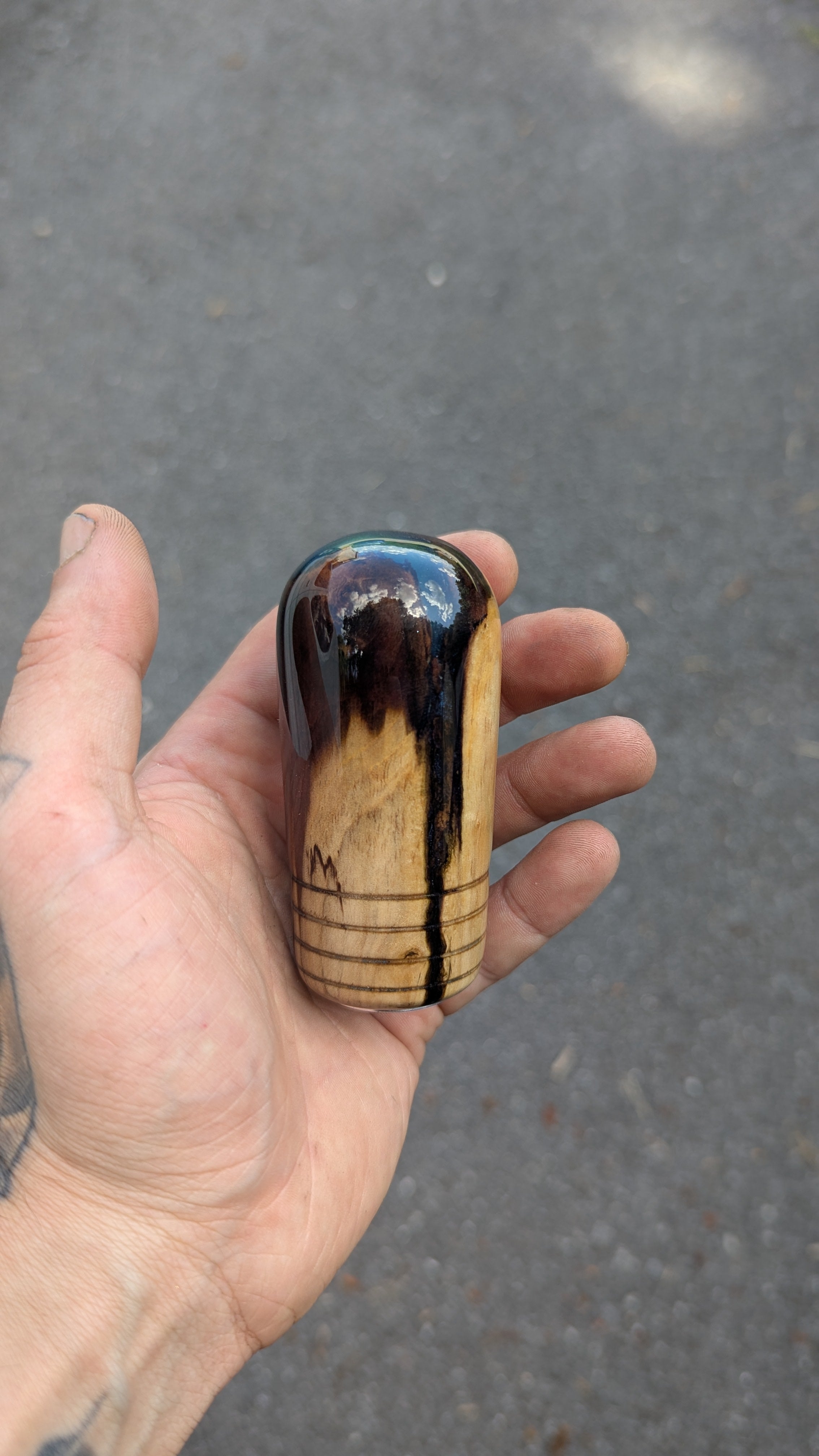 3.5" Spalted Sycamore Grooved River Hybrid