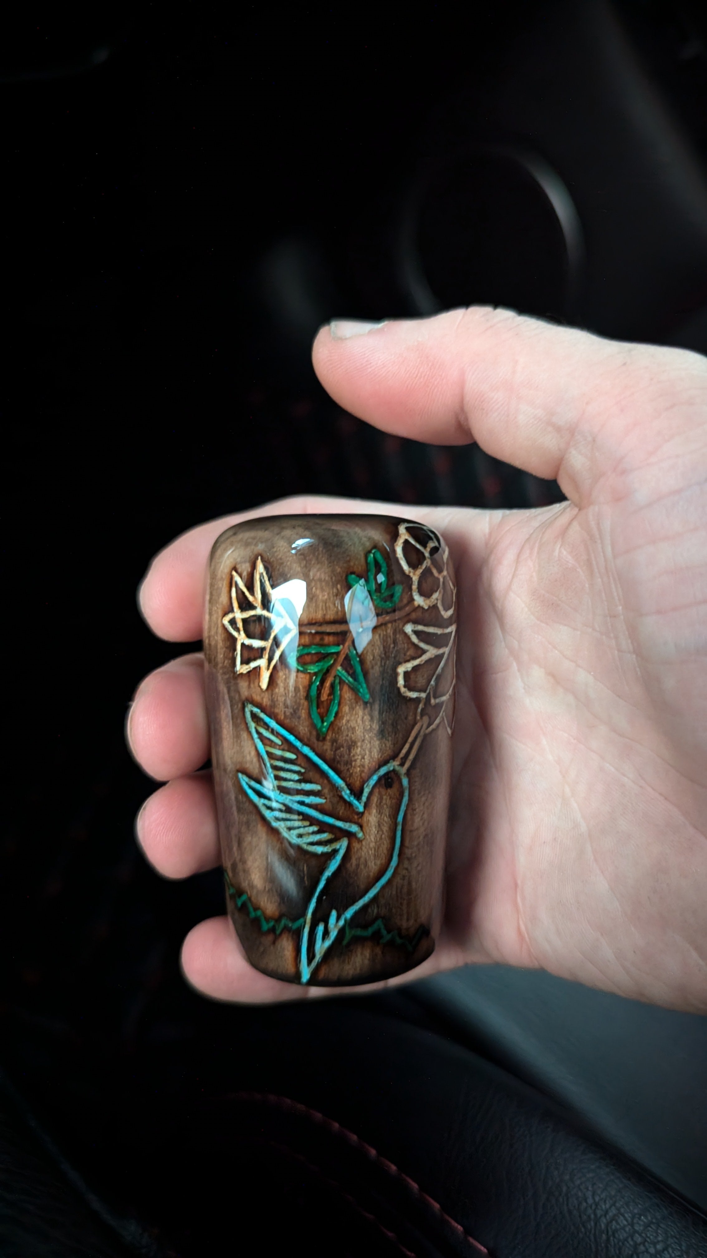 Charred Maple 3" Hummingbird