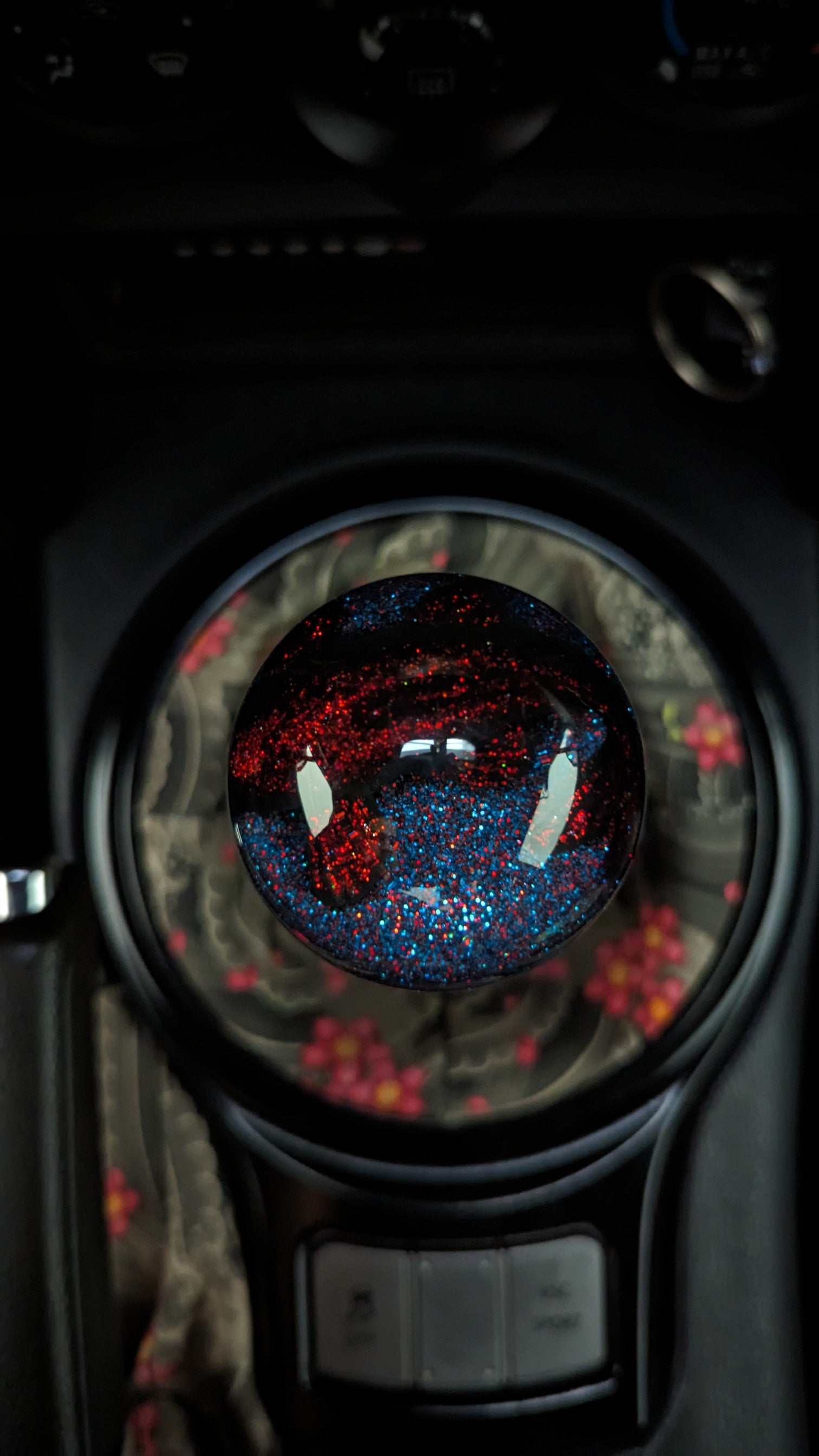 Black/Red Metallic Koi 2.5" Sphere