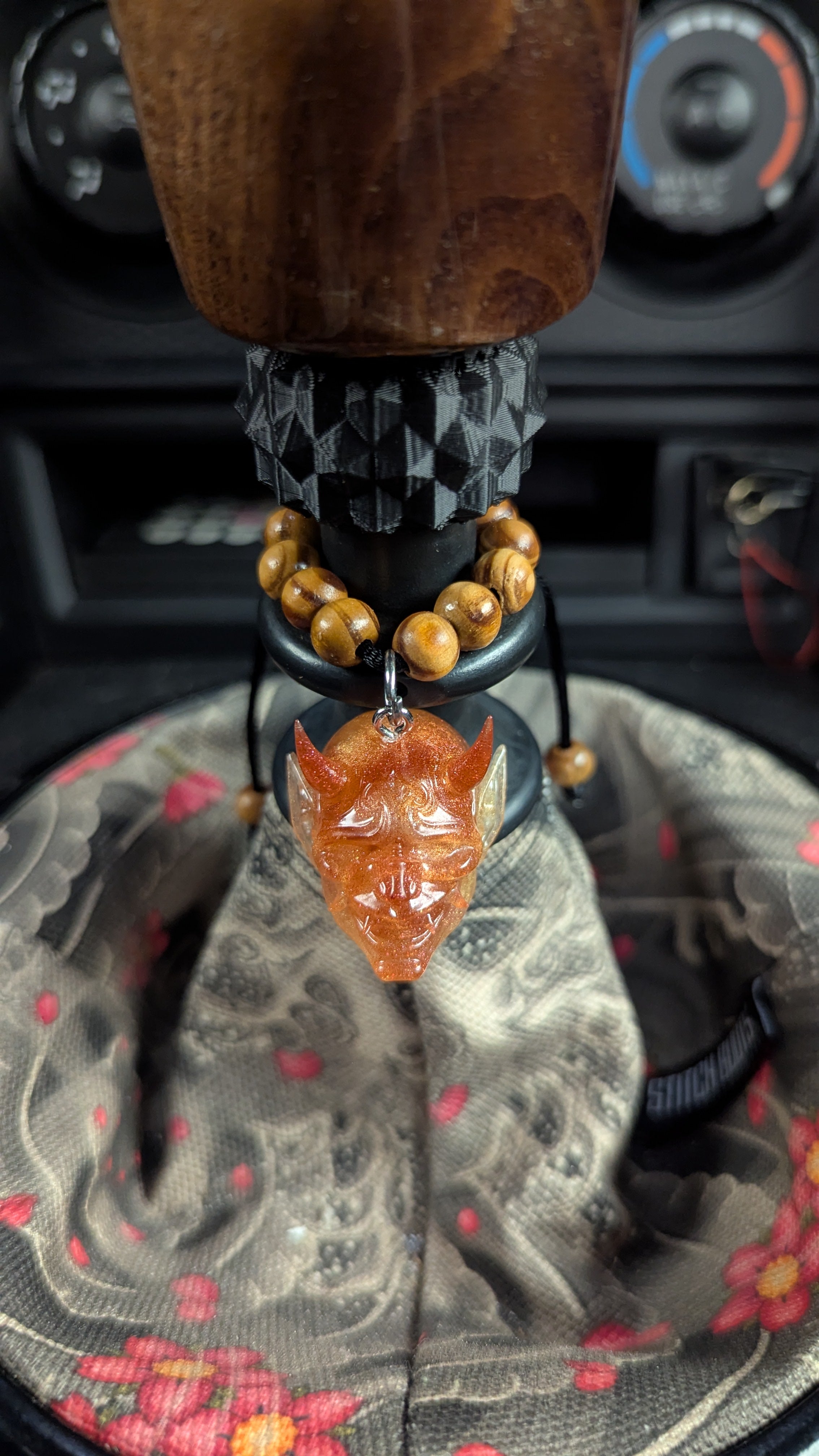 Burnt Orange Oni Charm