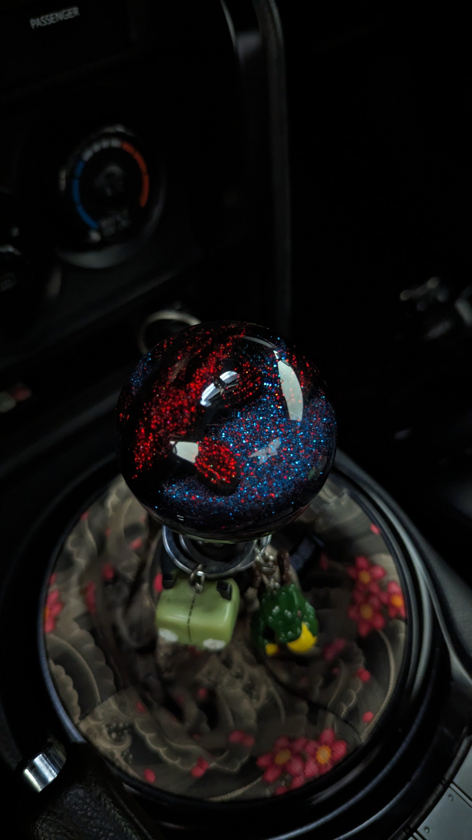 Black/Red Metallic Koi 2.5" Sphere