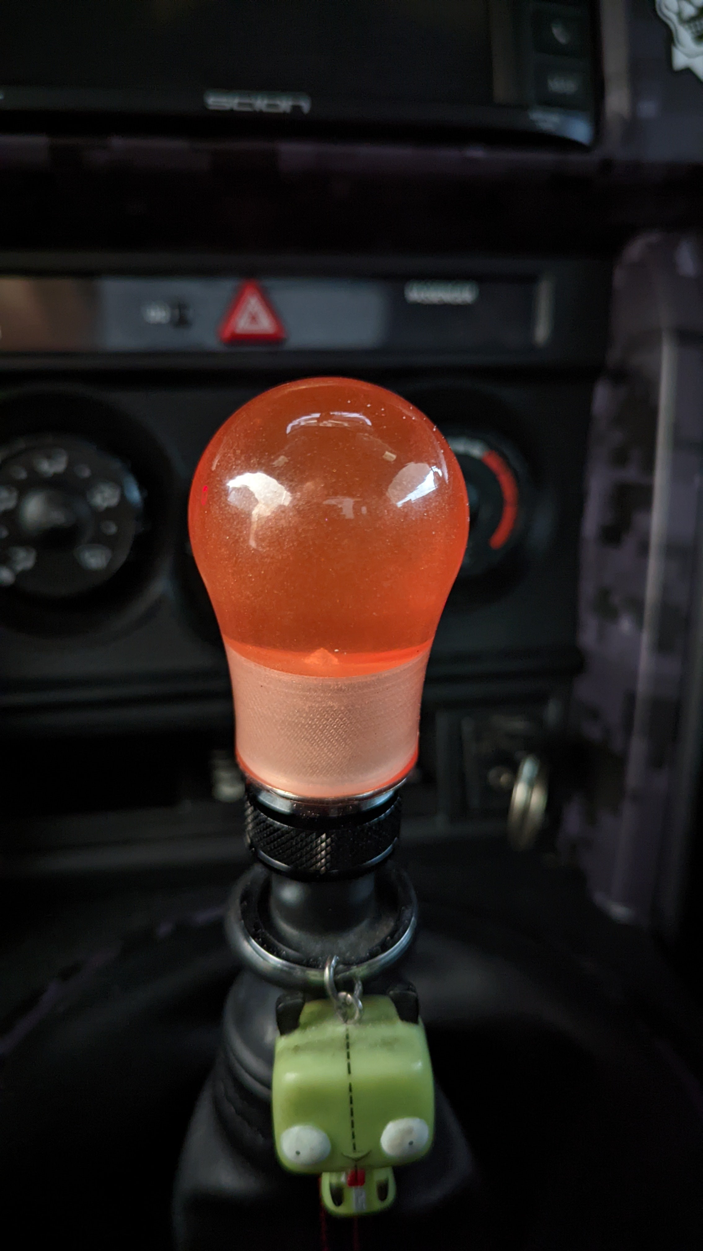 Transparent Metallic Peach Sunset 2" Lightbulb