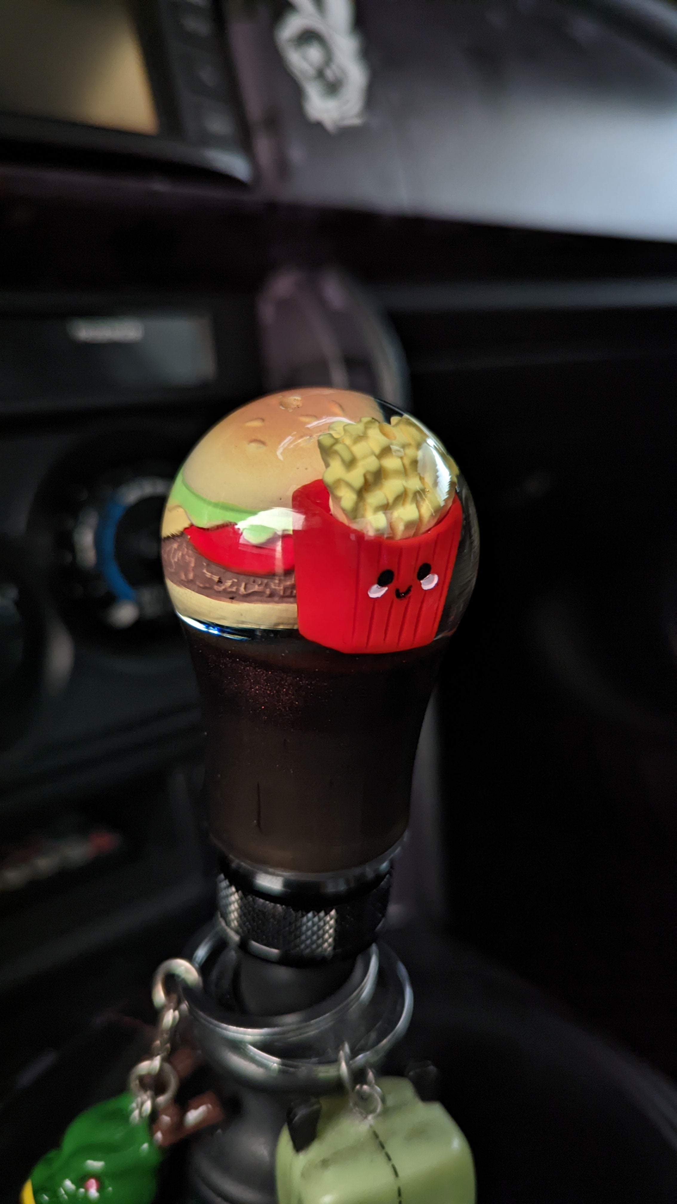 Kawaii Style Cheeseburger and Fries 2" Lightbulb