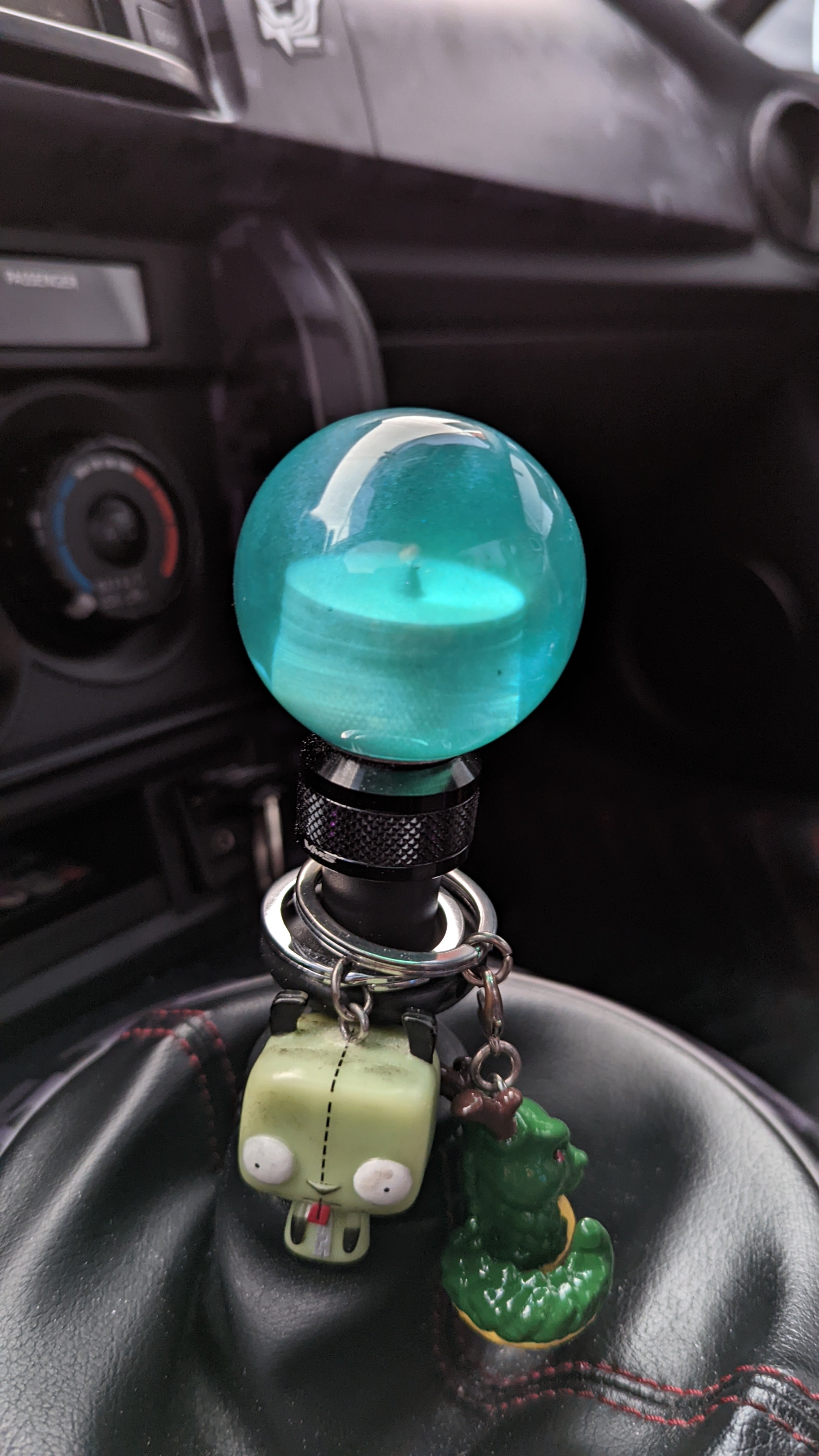 Transparent Blue/Green Micro Metallic 2" Sphere