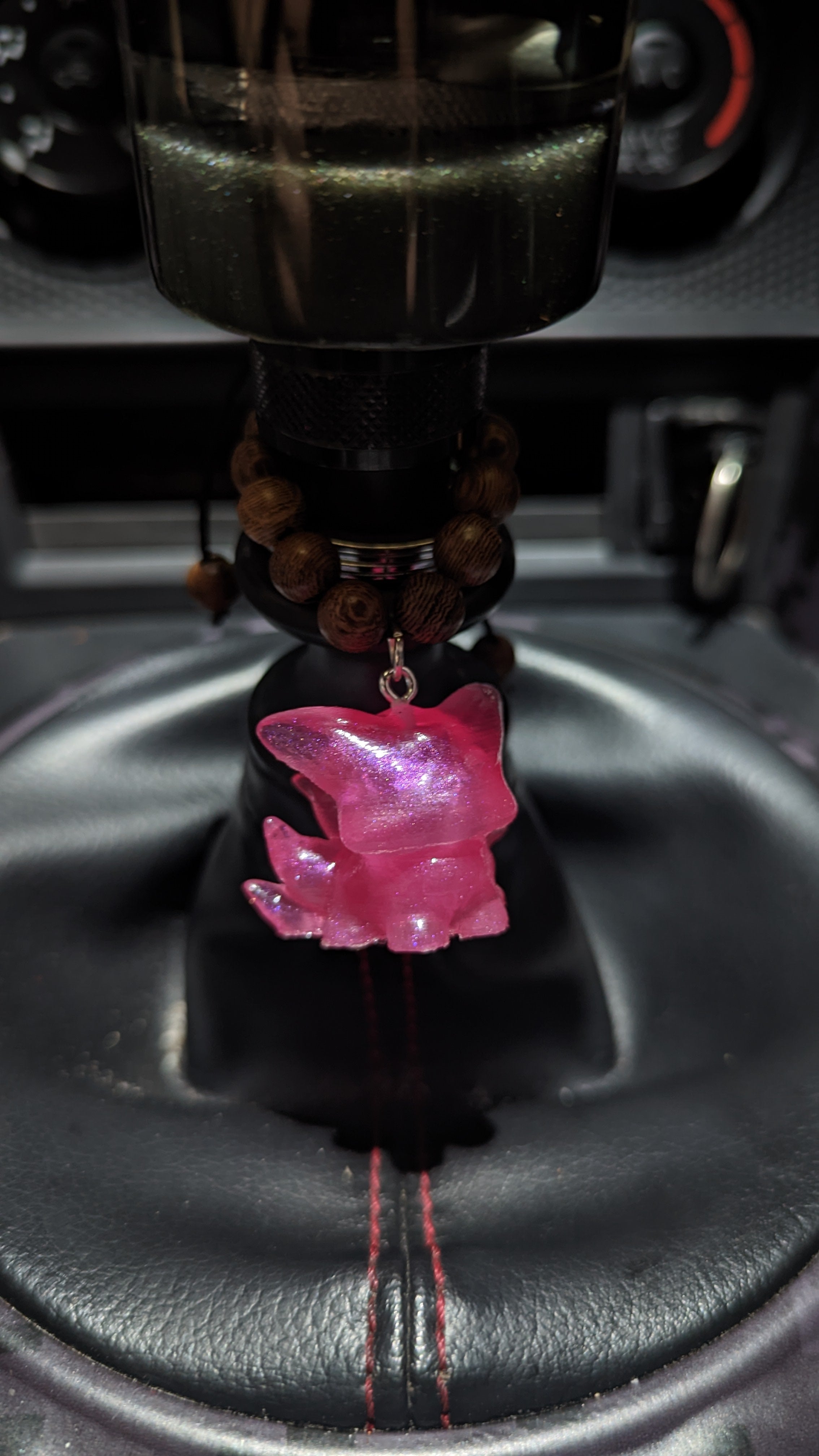 Borealis Pink 9 Tailed Fox Charm