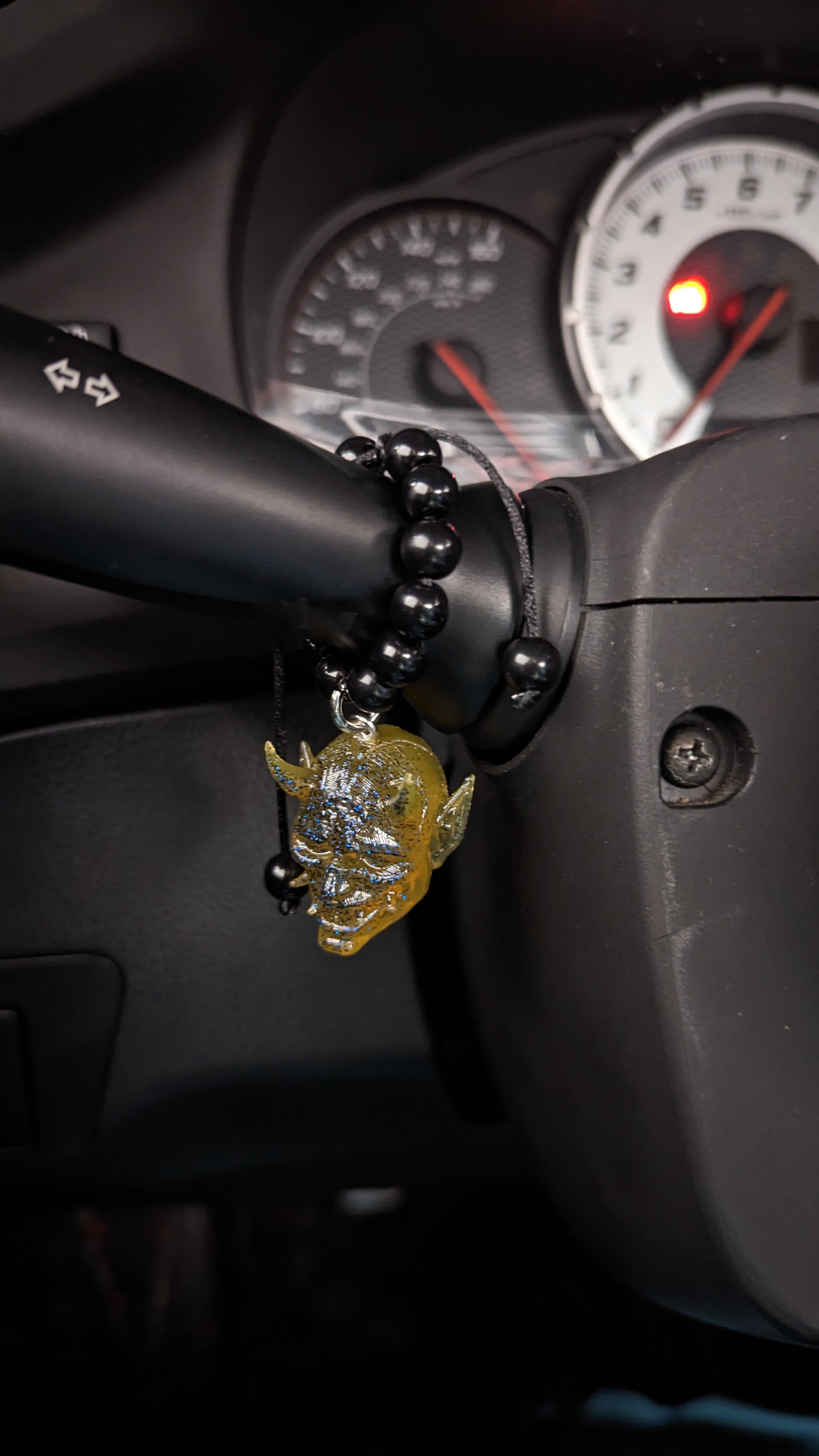 Yellow/Rainbow Metallic Oni Charm