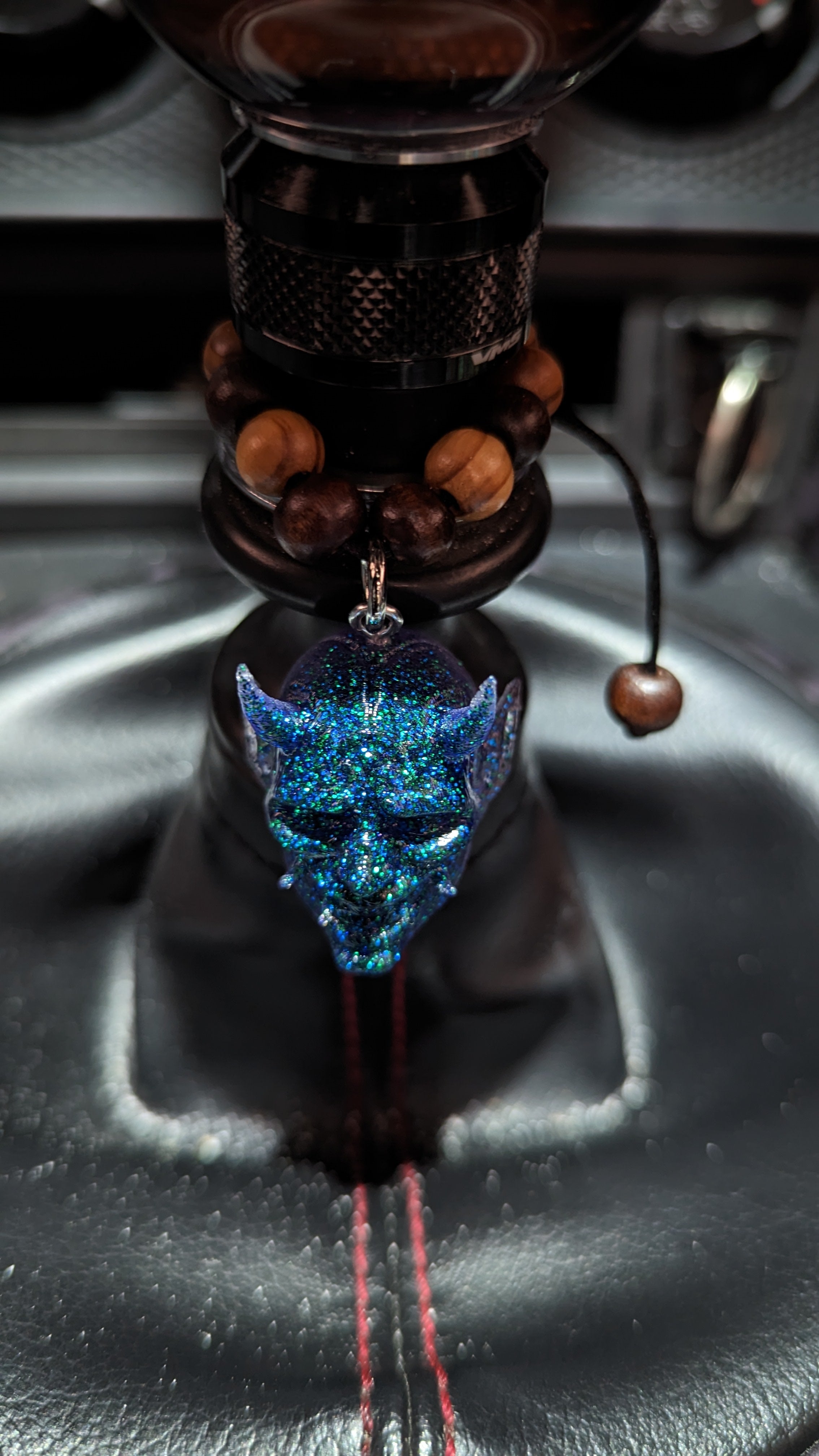 Transparent Purple Green/Blue Metallic Oni Charm