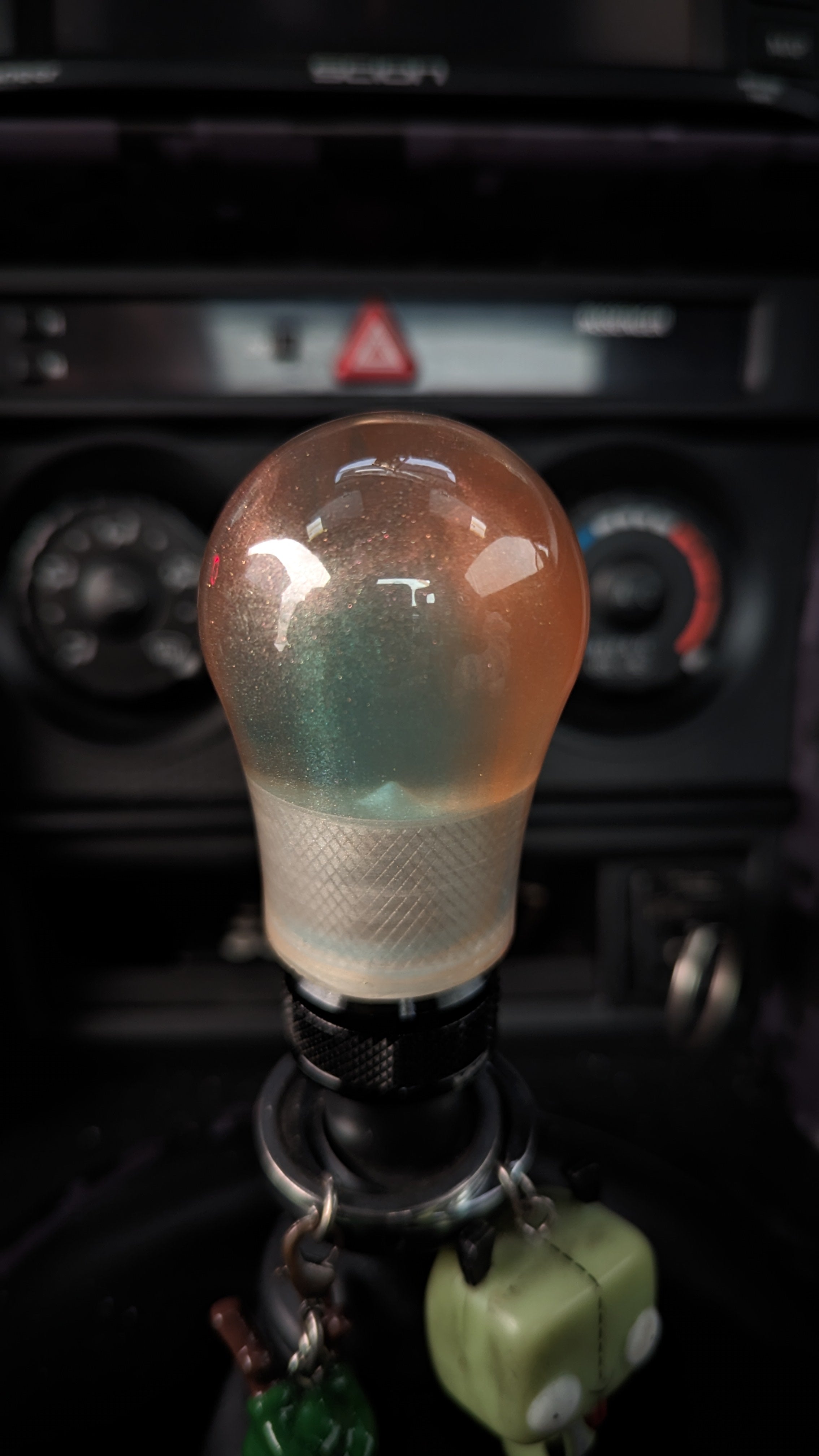 Transparent Copper/Green Metallic 2" Lightbulb