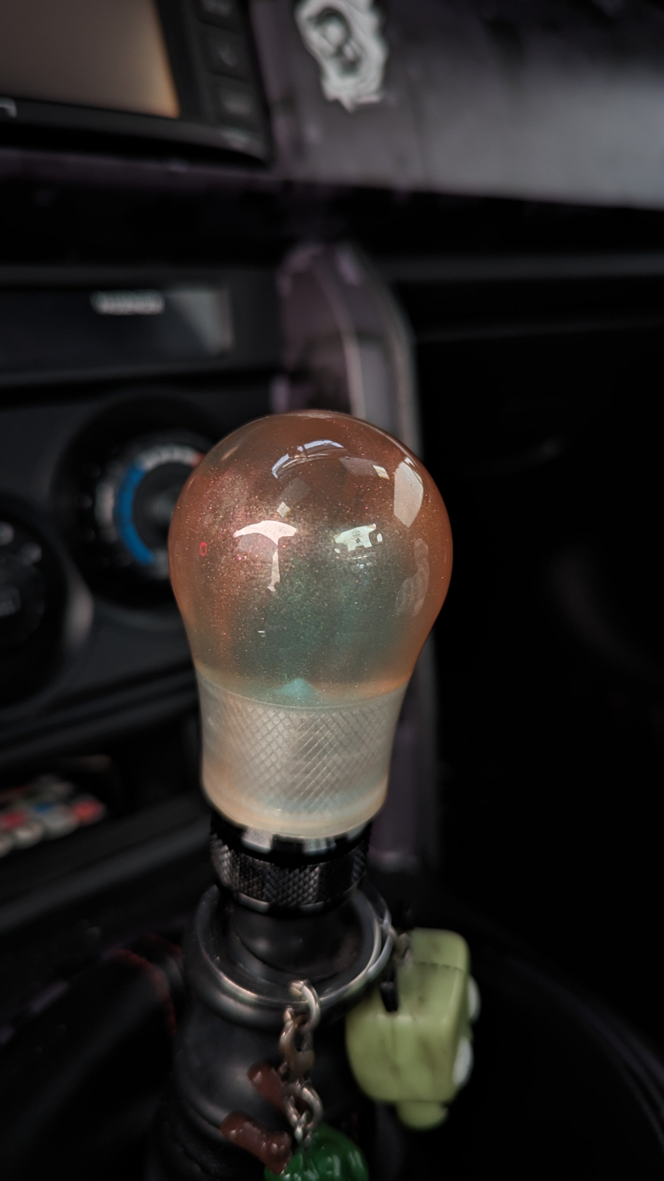 Transparent Copper/Green Metallic 2" Lightbulb