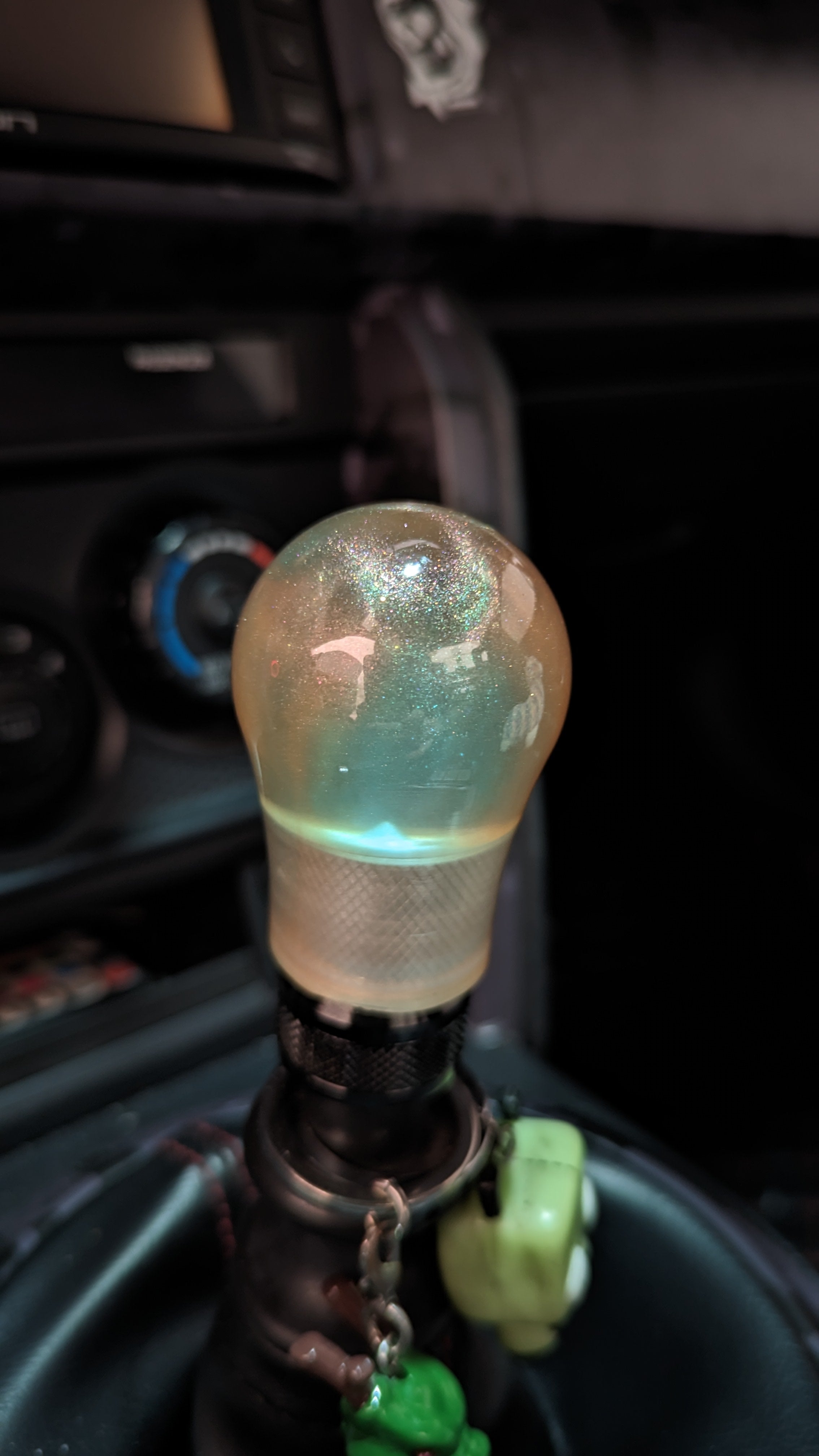 Transparent Copper/Green Metallic 2" Lightbulb